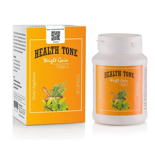[BRSWGZIZCMIWYFL4] Health Tone Ayurvedic Weight Gain Capsule 90 Capsules (100 G),1 Count