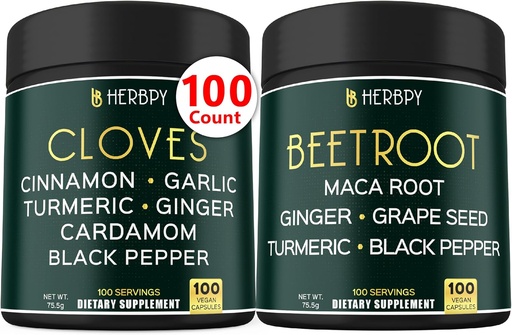 [BRSRAGAPOIBGEH35] Bundle 7in1 Cloves Supplement & 6in1 Beet Root Capsules