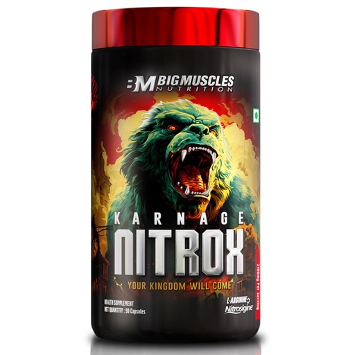 [BRSREZY6DECRMFAU] Bigmuscles Nutrition Karnage Nitrox (90 Capsules)