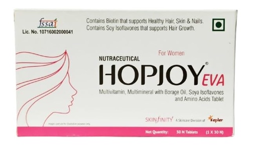 [BRSREHYHCFYWACDV] HOPJOY EVA TAB – Daily Wellness Supplement for Women – Hormonal Balance & Vitality Support – 30 Tablets (Pack of 1)
