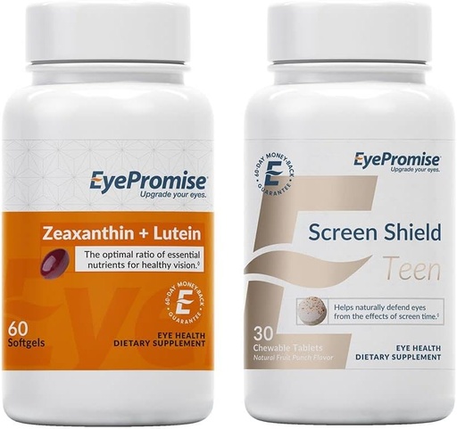 [BRSW2BAYOQIRM2AU] EyePromise Zeaxanthin + Lutein Eye Vitamin and Screen Shield Teen Chewable Eye Vitamin