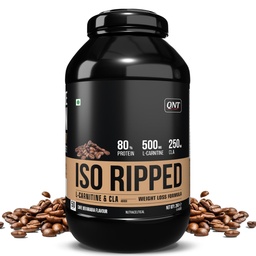 QNT ISO Ripped Whey Protein Isolate Powder | With L-Carnitine & CLA | 32g Pure Whey Isolate per Serving | Supports Lean Muscle Growth & Weight Loss | Cafe Bevarabia Flavor, 2 Kg