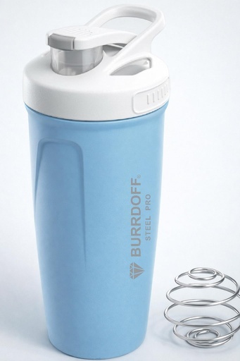 [BRSRGBTYC4CQO3L5] Steel Performance Pro Protein Shaker Bottle (PUSH LOCK BUTTON), Gym Shaker Steel Shaker Bottle Gym Shaker Bottle shaker bottles for protein shake gym protein shaker (Sky Blue)