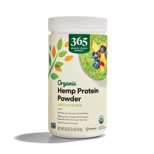 [BRSWGFL2OANRMADO] 365 by Whole Foods Market, Organic Hemp Protein Powder Unflavored, 16 oz