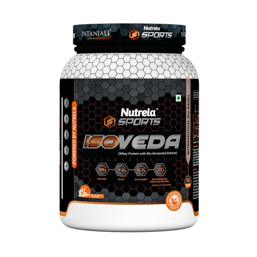 [BRSROZI3OYORGALH] NUTRELA Sports By Patanjali Whey Protein Isolate Powder Malai Kulfi 1kg | 27g Protein Per Scoop, 33 Serving, Fast Absorbing & Easy to Digest, Helps in Muscle Recovery, Vegetarian