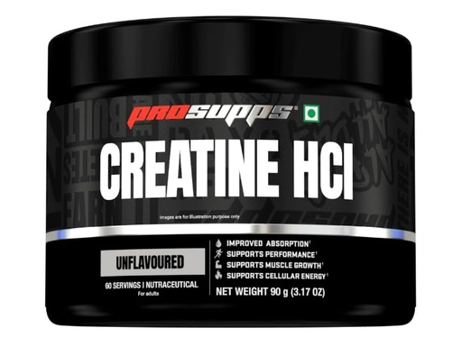 [BRSRAYIQBV6QKDQ4] ProSupps Creatine HCl Unflavoured Powder, Small Scoop, 67 Servings