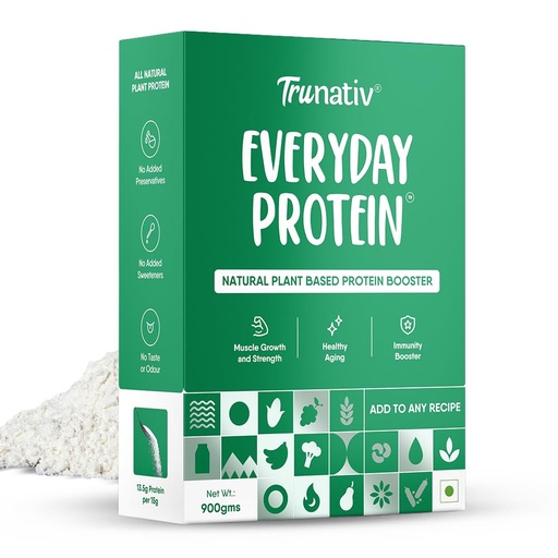 [BRSW2HDQOIMWKGY4] TruNativ Everyday Cookable Plant Protein | 13.5g Protein per Serve | Soy, Pea & Brown Rice Protein | Vegan | Keto Friendly | Cook, Bake & Blend | Family Nutrition | 900g (Pack of 1)