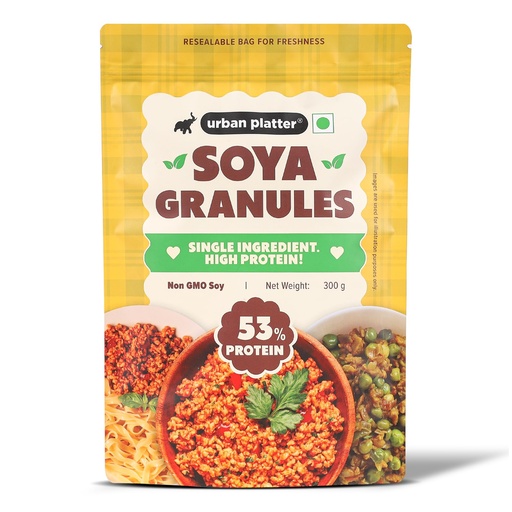 [BRSRYEAKAABGK3AV] Urban Platter Soya Granules, 300g (53% Plant Protein | Made from Defatted Soy Flour | Fiber Rich Soya Mince)