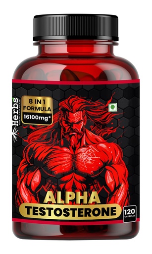 [BRSRMBI2BAAQIDT5] Humming Herbs Alpha Testosterone Supplement, 120 Vegan Capsules