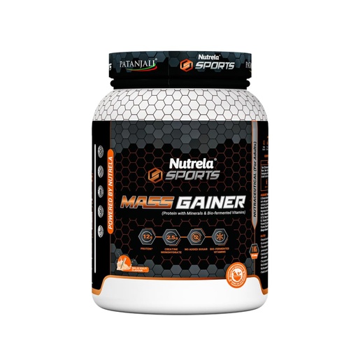 [BRSROZI3OYGQAELD] Nutrela Sports Mass Gainer Protein Powder 1 kg (Malai Kulfi) | With 2.5g Creatine, 33.1g Carbs & Biofermented Vitamins