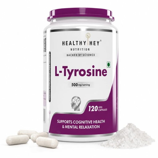 [BRSWGAL2BUCQIF35] HealthyHey Nutrition L-Tyrosine -Pack of 120 Capsules