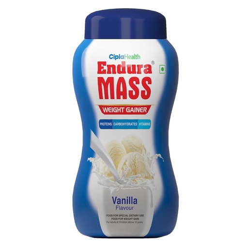 [BRSWIBY2DIFRU3DI] Endura Mass Weight Gainer 1000 g Vanilla Flavour | Unique blend of 3 sources of protein, carbs, vitamins & essential minerals | Ideal for Children above 10 years, men, women & athletes.