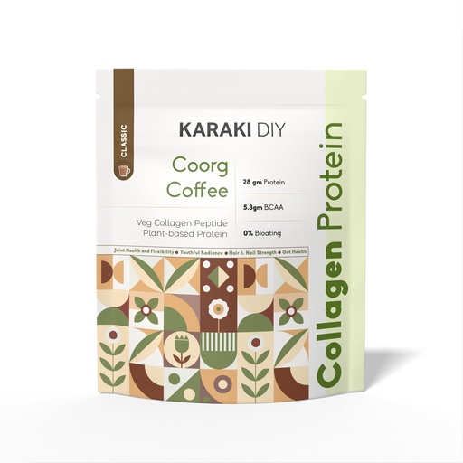 [BRSREAICCBYGC3I3] Vegan Collagen Protein Powder | Coorg Coffee - Classic Flavour | Pack of 1 x 675g | 15 Days Supply | 28g Protein per Serving | 6000mg Collagen Peptides, BCAA & Essential Amino Acids | UNISEX