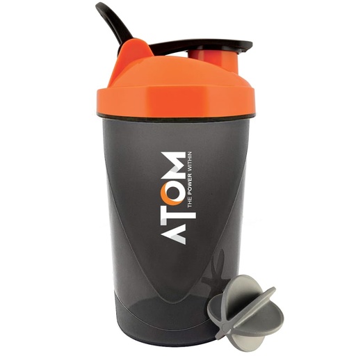 [BRSWGEI7BNYRMDYY] AS-IT-IS Nutrition ATOM Protein Gym Shaker for Lump free Shakes with Mixer Ball, 100% Leak proof, BPA Free, Food Grade Plastic, with Measurement, 470ml