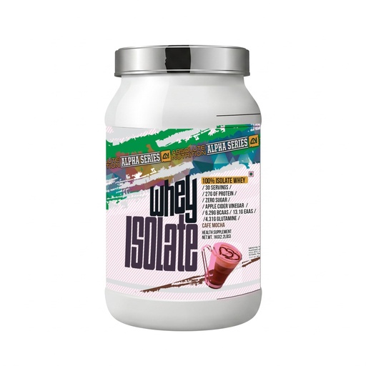 [BRSRYZARAQDRMC3F] Absolute Nutrition Alpha Series Whey Protein Isolate Powder | 27g Protein per Serving | Zero Added Sugar | DigeZyme Digestive Enzymes | Apple Cider Vinegar | 1kg (Cafe Mocha)