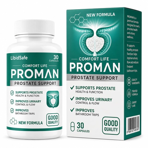 [BRSRYEILCUDQACT7] Proman Capsule for Men | Get relief from Frequent Urination at Night | Supports Healthy Urinary Function | Best Prostate Care for Men 40+ | 30 Capsules