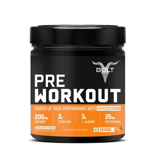 [BRSROAYRARYRQCD2] Bolt Pre Workout Supplement | Orange Tangy