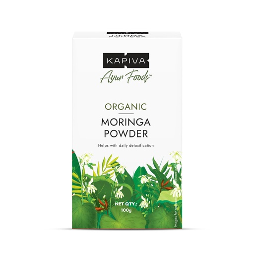 [BRSRABQQCUOQM3YZ] Kapiva Certified Organic Moringa Powder 100g – Pure Moringa Leaf Powder | Rich in Nutrients | Natural Energy Booster & Immunity Support
