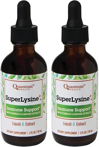 [BRSROAT7O4CRUDQ4] Quantum Super Lysine+ Liquid Extract 2 fl oz (59 ml) Liquid (Pack of 2)