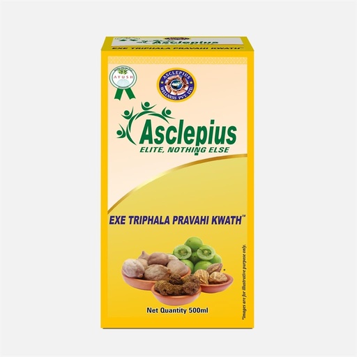 [BRSRGCQ6AECQ4HTL] ASCLEPIUS EXE Triphala Pravahi Kwath Ayurvedic Digestive Gut Immunity Wellness Liquid (500 ML)