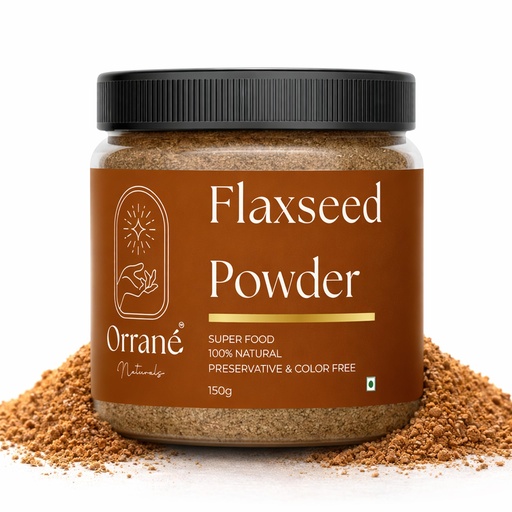 [BRSREHT3BB5BMDTJ] Orrané Flaxseed Powder 150g Finely Ground Alsi Beej Powder for Smoothies, Baking and Cooking | Rich Omega 3 High Fibre Superfood | Supports Heart Health, Digestion & Weight Management