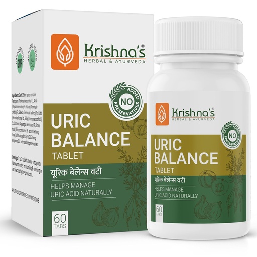 [BRSREYDQA4CWAEIV] Krishna's Uric Balance Tablets – Advanced Uric Acid Support & Joint Health Formula, 60 Tablets (Pack of 1)