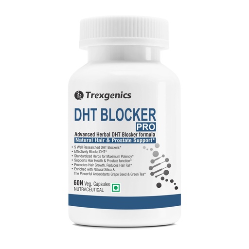 [BRSW2CQ3OV7GCETV] Trexgenics DHT BLOCKER PRO formula with standardized herbs Hair Fall, Prostate Health Support VEGAN & NON-GMO (60 Veg. Capsules) (Pack of 1)
