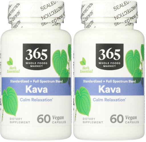 [BRSRAGT7BMARSALD] 365 By Whole Foods Market, Kava, 60 Count (Pack of 2)