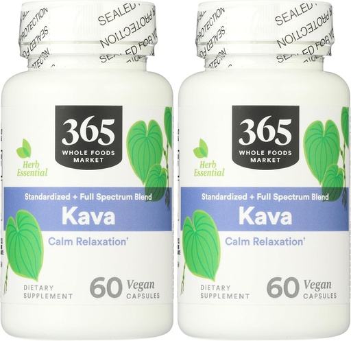 [BRSRAGT7BMARSALD] 365 By Whole Foods Market, Kava, 60 Count (Pack of 2)