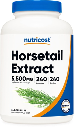 [BRSRAYA3CQIQEAD4] Nutricost Horsetail Extract 240 Capsules for 240 Servings Per Bottle - GMO Free and Gluten Free, Vegan