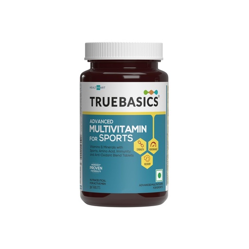 [BRSWGCQDDIFWYE3J] TrueBasics Advanced Multivitamin For Sports & Fitness, 30 Tablets