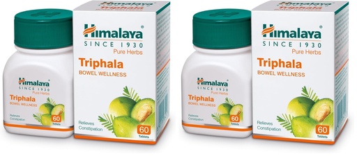 [BRSROBIFAVYQ2YA2] Himalaya Herbals Triphala - 60 Capsules (Pack of 2)