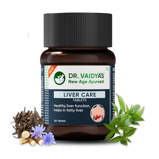 [BRSREGIOCEDR43LU] Dr. Vaidya's Liver Care Tablets with Kalmegh, Bhumyamalaki, Kutki & Giloy | Ayurvedic Liver Detox Supplement for Fatty Liver Relief & Natural Liver Cleanse | Daily Liver Detox Tablets for Men & Women (30 Tablets) (Pack of 1)