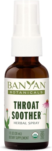 [BRSWK2QTBUNAODTY] Banyan Botanicals Throat Soother Herbal Spray – Organic Herbal Throat Spray ­with Echinacea Root for Throat Comfort and Immune Support* – 1 fl oz. – Non-GMO Sustainably Sourced Vegetarian