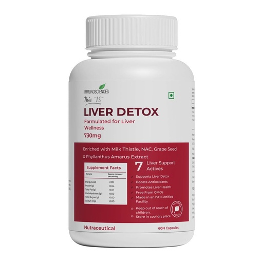 [BRSROAL2BYNR6CLX] Liver Detox Capsule For Men & Women - Helps To Maintain Healthy Liver Functions and Cholesterol Levels - 60 Capsules