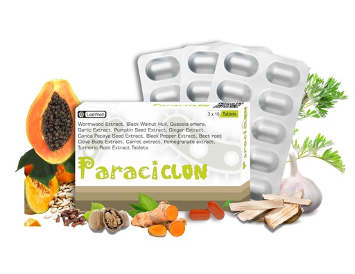[BRSRAYI7AUBBUEQ2] Paraciclon Ayurvedic Gut Cleanse Detox | Wormwood, black walnut clove | Stomach intestine health | Support Detoxification, Heavy Metals, Infections, Residues, Flush Toxins & Harmful Microbes - 30 Tablets