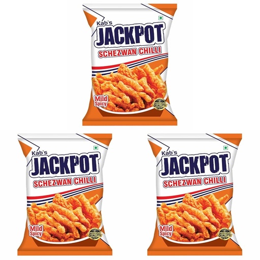 [BRSRYZAOBZ7WEE3L] Kab's Jackpot Schezwan Chilli Sticks 80 gm (Pack of 3)