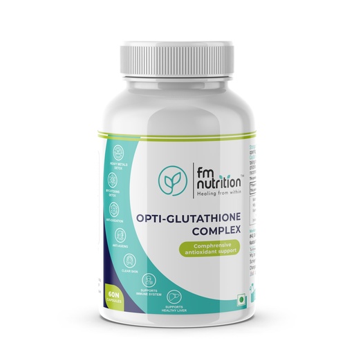[BRSRAAYZA4HBGDI6] Opti-Glutathione Complex 60 Veg Capsules | Antioxidant Detox Supplement with NAC, Milk Thistle, TMG & Acetyl L Carnitine | Immune Support, Cellular Energy & Liver Wellness Formula (500 mg)