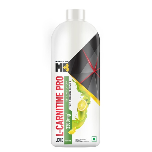 [BRSW2FAPBNYWAYIZ] MuscleBlaze Liquid L-Carnitine PRO 3300mg, Key Lime, 450ml