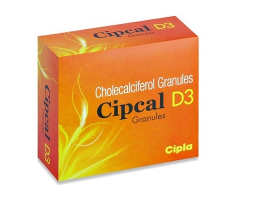 [BRSREGT3AQMAGD37] Cipla Cipcal D3 Cholecalciferol Granules For Bone and Joint Care, Vitamin D3 Supplement, Pack of 1 Sachets (Pack of 10 Sachets)