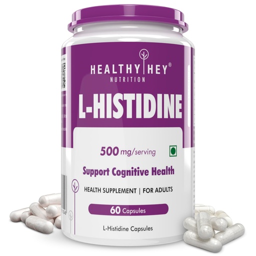 [BRSWYAQPCICQ2CD3] HealthyHey Nutrition L-Histidine 60 Capsules