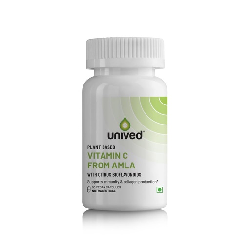 [BRSRAYIODMFWMALL] Unived 100% Natural Vitamin C from Amla | 60 Vegan Capsules