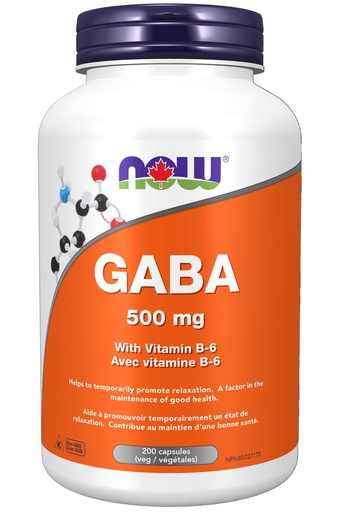 [BRSWKEIPAVYQYD3G] Now Foods Gaba 500Mg + B-6 200Vcap