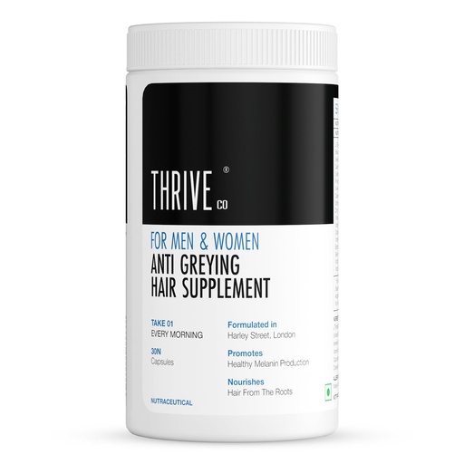 [BRSREEL3CIBQOHL7] ThriveCo Melanin Tablets for Grey Hair for Men and Women, 30 Capsules | Multi Vitamin Hair Greying Tablets | Delays Premature Greying | Restores Natural Hair Pigment | Nourishes Hair | 100% Drug-Free