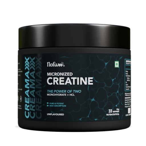 [BRSREBAPCEPQ23Q2] NoFuss® Micronised Creatine Monohydrate + HCL | Faster Absorption | Strength, Muscle Growth & Recovery | Men & Women | Unflavored |100g