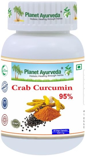 [BRSRABLQOR5BSGT3] Planet Ayurveda Crab Curcumin 95% Capsules, 60 Capsules