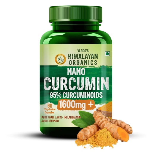 [BRSRGGI5CQPBO3TL] Vlado's Himalayan Organics Curcumin 1600mg+ | Extra-Pure Nano Curcumin Capsules with 95% Curcuminoids | Turmeric & Piperine | Joint Support Supplement for Men & Women - 60 Capsules