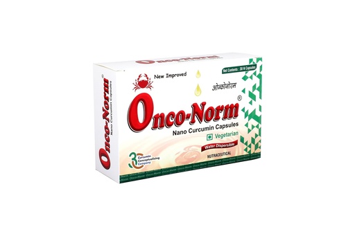 [BRSREFL3CMPWM2DO] Onco-Norm Cancer Care Capsules Contains All Natural Nano Curcumin | 100% Water Soluble (1)