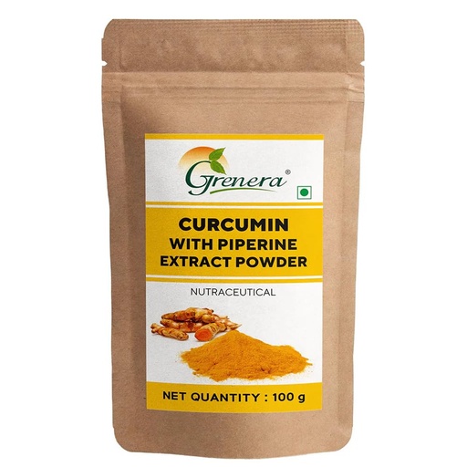 [BRSWKGQLBEBWY2LG] Grenera Curcumin Extract with Piperine Extract (Superior Turmeric, Black Pepper Extract) Immune & Joint Support, Maximum Absorption, 100 grams