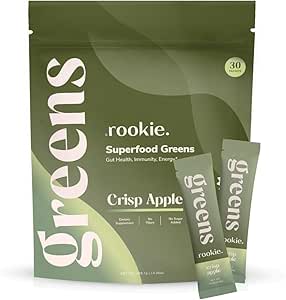 [BRSROCAPCV6AY3D3] Rookie Wellness Greens + Superfoods - Greens Superfoods Powder Drink Made with Whole Food Sourced Ingredients Contains Vitamins, Probiotics, Antioxidants, and Baobab Fiber (30 Servings, Passion Guava)